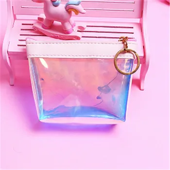 

New Wallet Women Lady Kids Jelly PVC Earphone Package Pocket Bag Cards Holder Coin Purse Mini Wallet Lovely Fashion