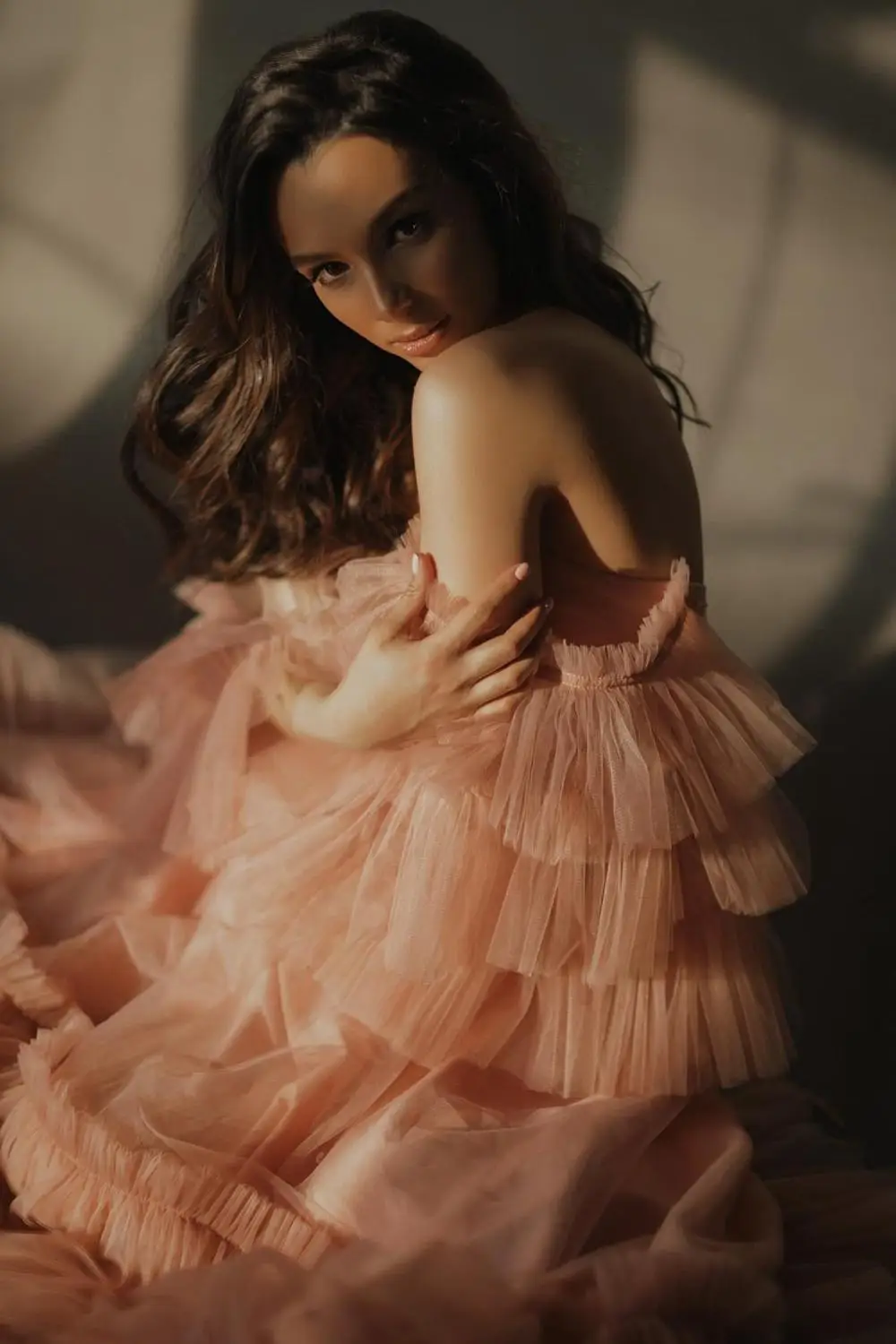 Sweet-Heart-Collar-Maternity-Tulle-Robe-Long-Length-Off-The-Shoulder-Sheer-Tulle-Maternity-Dress-See (1)
