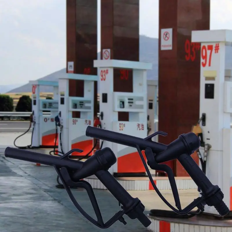 Plastic Manual Heavy Duty Fuel Nozzle Gun with Hook 25mm/20mm Straight Spout -Diesel & Gasoline Nozzle Max Flow 45L/min