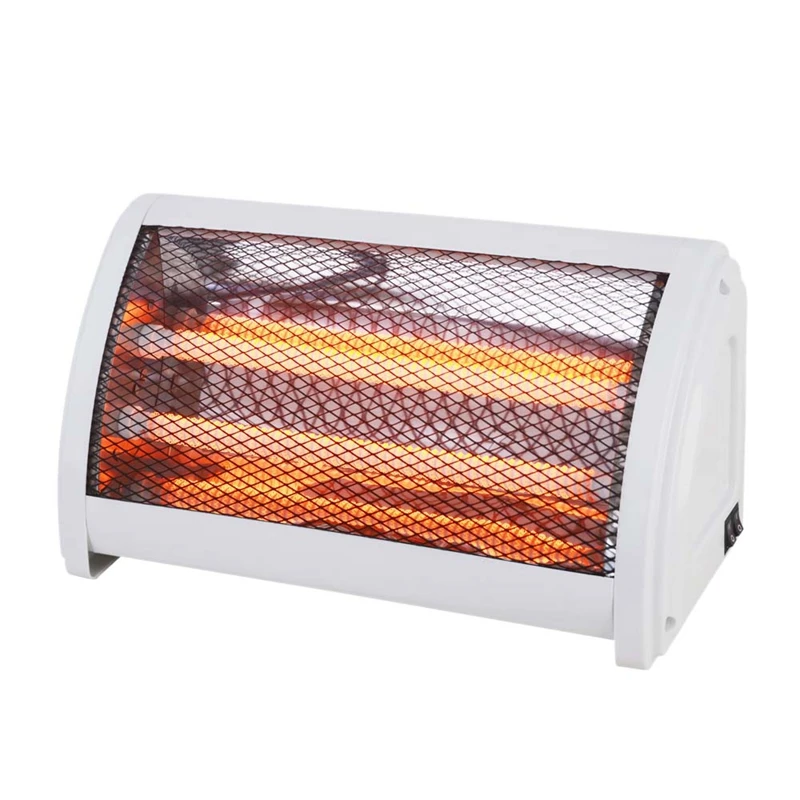 

220V Quartz Tube Radiator Electric Heater Household Desktop Air Warmer Quick Heating Tip-Over Power Off 2 Gear(EU Plug)