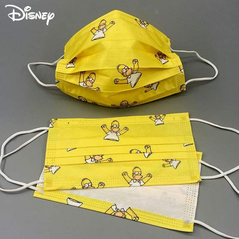 Одноразовая защитная маска для взрослых Disney Simpson