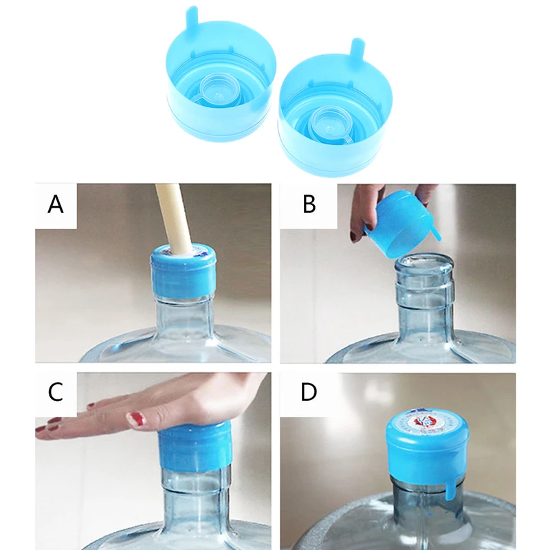 

5pcs Reusable 5Gallon Water Bottle Caps for Anti Splash Peel Off Tops Replacement Bottle Snap On Cap kitchen Accessories