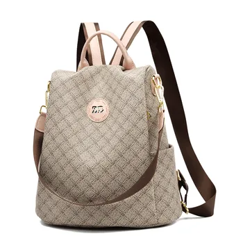 

Vintage Luxury Women Backpack Youth Leather Backpacks for Teenage Girls Female School Bag Bagpack Women Travel Backpack