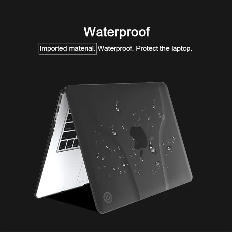 Чехол для ноутбука с ручкой для Apple Macbook Air Pro, новинка, сенсорная панель, 13, 15 дюймов, Матовый Жесткий Чехол для ноутбука Mac book 13,3 15,4, чехол для сумки