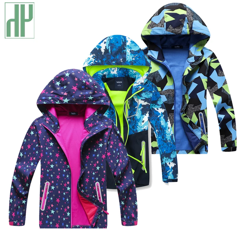 

Kids jacket Spring Autumn Boys Jacket Waterproof Windproof Children Outerwear Warm Polar Fleece toddler girl Hoodie Coat