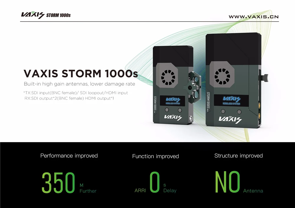 VAXIS STORM 1000S Беспроводная система передачи видео 3G-SDI и HDMI вещания hd видеопередатчик и приемник для красного ARRI mini