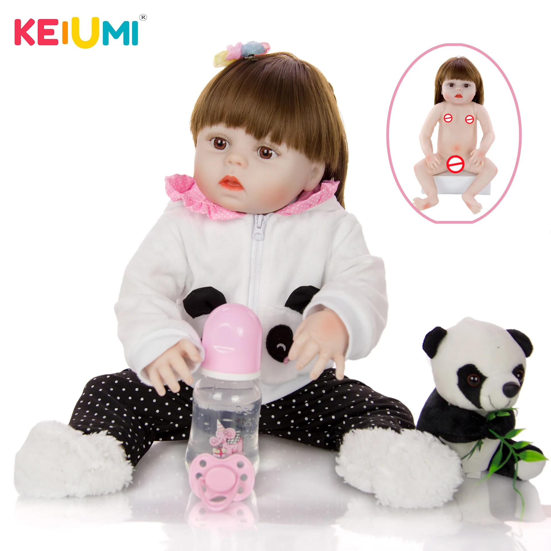 

Keiumi Hot Selling 19-Inch Reborn Baby Doll Model Infant Reborn Baby