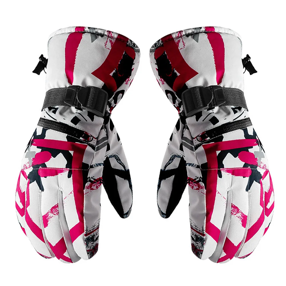 Для мужчин Для женщин на открытом воздухе Портативный 3 пальца сенсорный экран снег Лыжный Спорт Мягкие зимние теплые лыжные перчатки Водонепроницаемый для катания на сноуборде Термальность для верховой езды