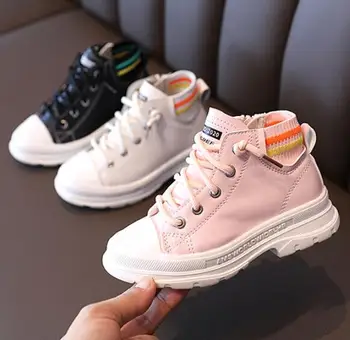 

Children Snow Boots Autumn Cotton Martin Shoes Boys Girls Waterproof Non-slip Ankle Boots Kids Leather Boots Fashion