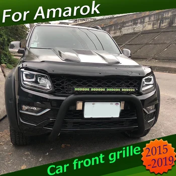 

FRONT RACING GRILLE FIT FOR VW AMAROK 2015-2019 AUTO PICKUP CAR ACCESSORIES FRONT MESH MASK COVER ABS GRILLS VEHICLE GRILL PARTS