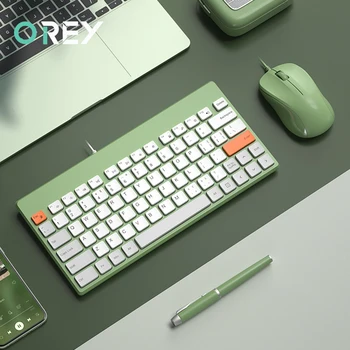 

Wire Keyboard Mouse Combo Protable Gaming Keyboard Slient Button Mini PC Gamer Keyboard Mouse Kits for Laptop Macbook Computer