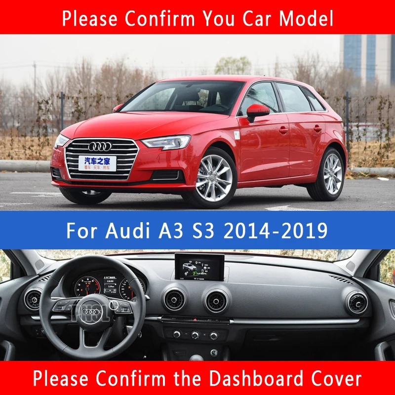 PNSL коврик для приборной панели автомобиля Audi A3 8V 2014 2015 2016 2017 2018 защита от солнца