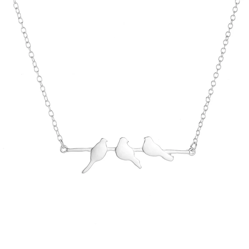 Chinese Valentine's Day European and American Popular Female Bird Drop Oil Tree Pendant Three Necklaces Wholesale | Украшения и