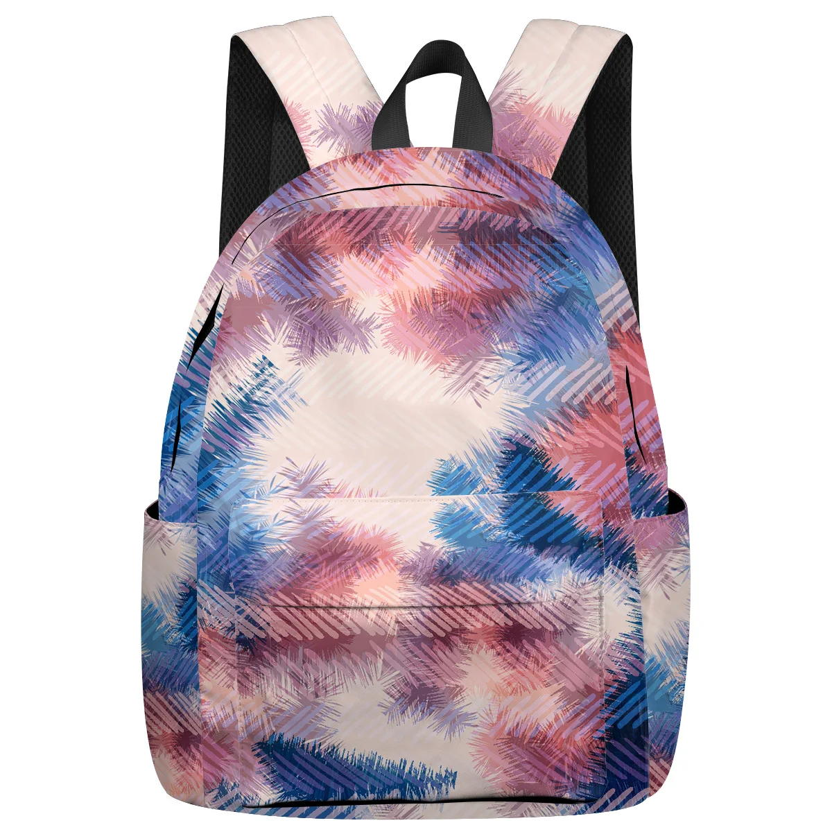 

WHEREISART Abstract Art Backpacks Elementary School Students Night Light Reflective Soft And Comfortable Laptop Backpacks