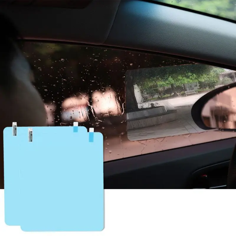 

170*200MM 2 Pieces/Set Car Side Window Protective Film Anti Fog Membrane Anti-glare Waterproof Rainproof Car Sticker Clear Film