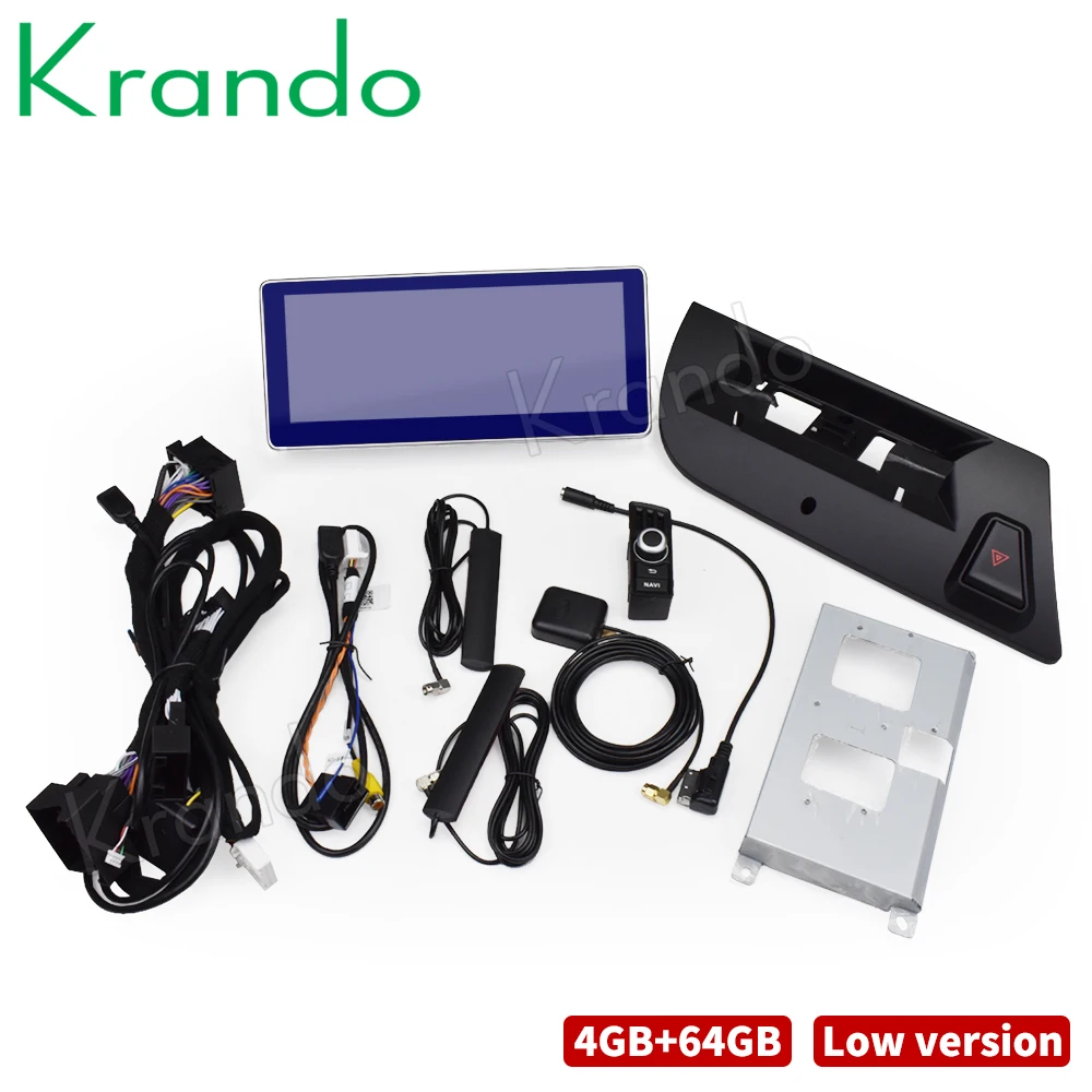 Krando Android 10.0 4G 128G 10.25'' IPS Screen Car Radio Player Navi for Audi A4 A4L A5 2009-2016 Audio GPS Wireless Carplay