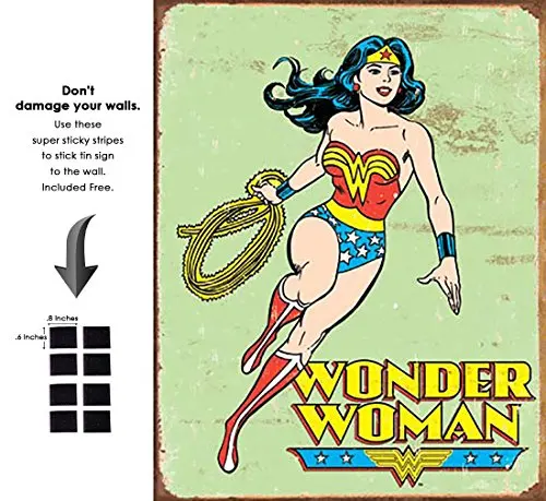 Wonder Woman3 Shop72 жестяная вывеска Marvel серия комиксов Железный человек супергерой металлическая жестяная вывеска Ретро Винтаж без повреждений на стену - Цвет: Wonder Woman3
