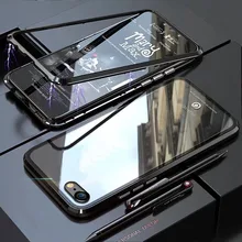 YonLinTan i Coque чехол для apple iphone 5 5S iphone 5 SE 5SE Металлическая магнитная рамка Адсорбция закаленное стекло телефонные чехлы