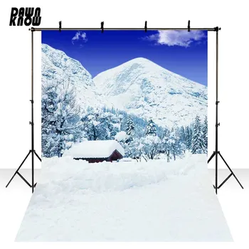 

DAWNKNOW Snowberg Vinyl Photography Background For Baby Snowfield Tree Photo Shoot Backdrop For Wedding Photo Studio S1829