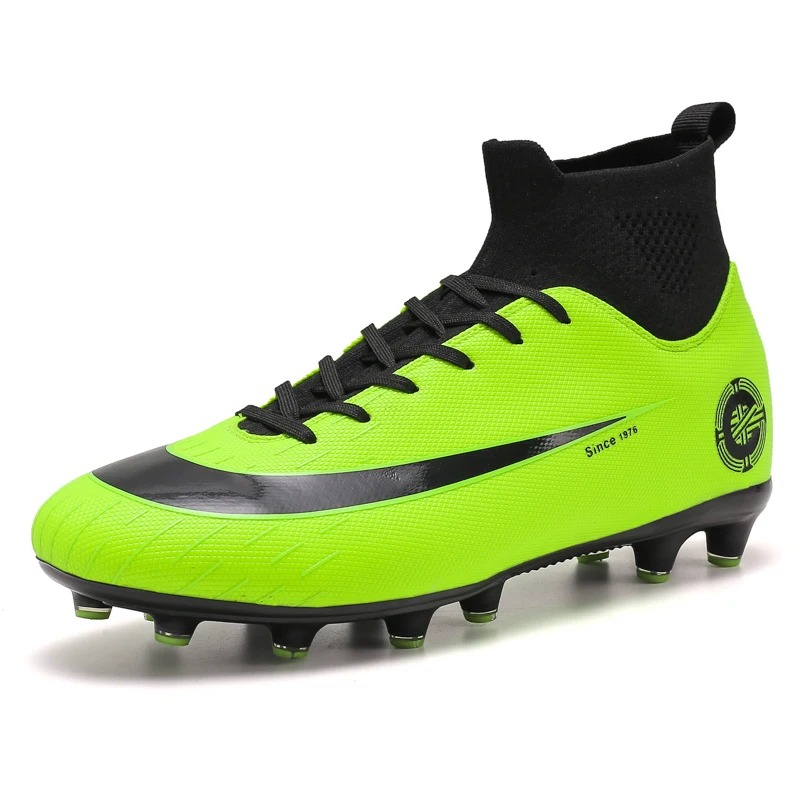 Football Boots Turf Soccer Shoes Crampons Superfly Breathable Cheap Original TF Kids Football Futsal Boots Sneakers Men Cleats - Цвет: 8376green