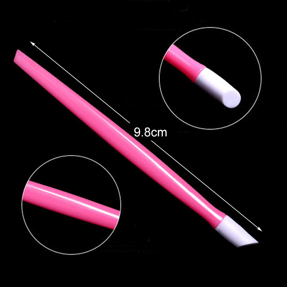 3 шт. толкатель для кутикулы ногтей резиновая ручка для измерения давления двойная головка точечная ручка розовая мягкая удаляет омертвевшую кожу сделай сам инструмент для маникюра дизайн ногтей JINC370