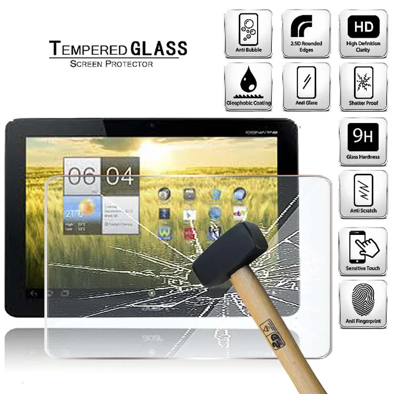 Планшет закаленное стекло Экран Защитная крышка для Acer Iconia Tab A211 10 1 &quot ВЫСОКАЯ