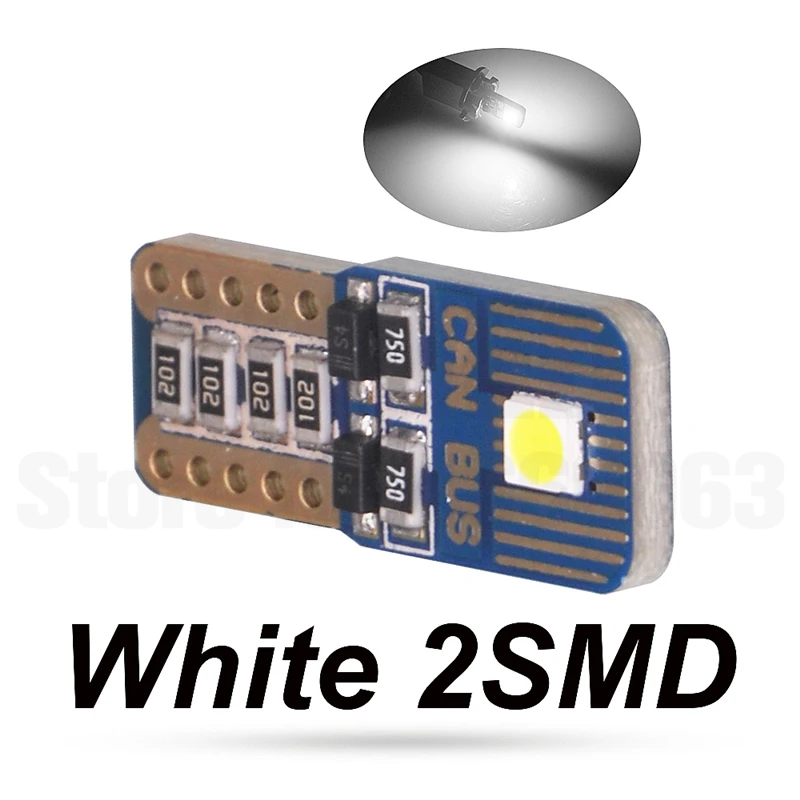 White T10 светодиодный светильник CANBUS для автомобиля 194 W5W светодиодный 3030 SMD 501 автоматический поворотный светильник для номерного знака - Испускаемый цвет: White