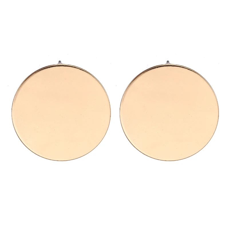 Simple Round Kroean Drop Earrings For Women Gold Black/White Enamel Statement Earrings Fashion Jewelry pendientes mujer - Окраска металла: e324jin