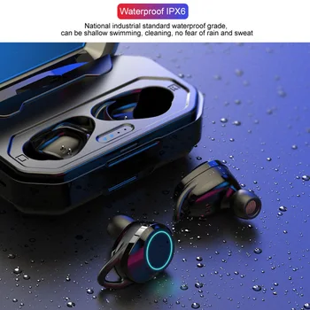 

TWS 5.0 Bluetooth Earphone Headset Power LED Display Wireless Earbuds IPX7 Waterproof Sport Earphone Stereo Bass Earpiece