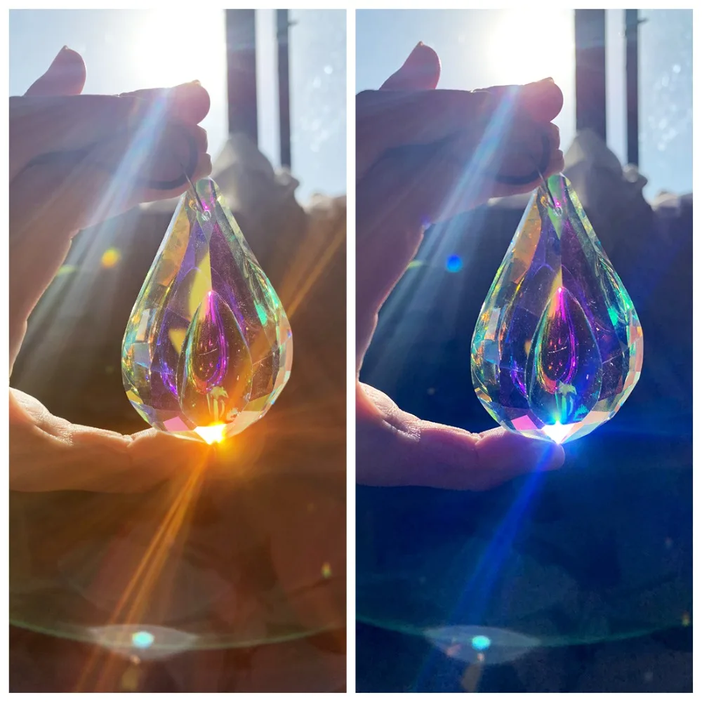 H& D хрустальная люстра призмы 3 шт. Кристалл Suncatcher Радуга производитель украшения дома свадебные украшения, аксессуары(76 мм Loquat