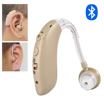 

Mini Rechargeable BTE Hearing Aids with Bluetooth Adjustable Tone Wireless Sound Amplifier for the Elderly Hearing Loss Device