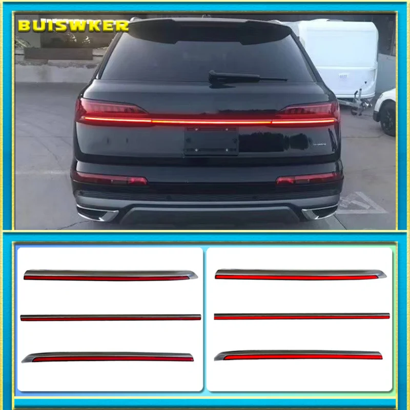 

Rear Bumper Trunk Tail Light For Audi Q7 2020 2021 Car LED Rear Fog Lamp Brake Light Dynamic Turn Signal Reflector