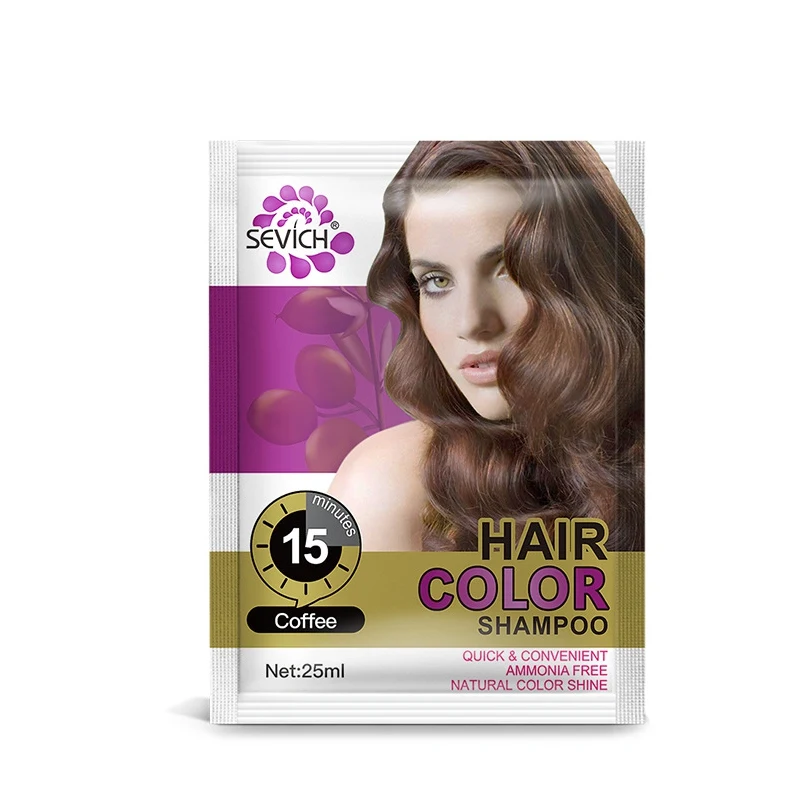 Чистые растения 25 мл красящий шампунь для волос только 15 минут окрашивающий шампунь для женщин изменение цвета волос