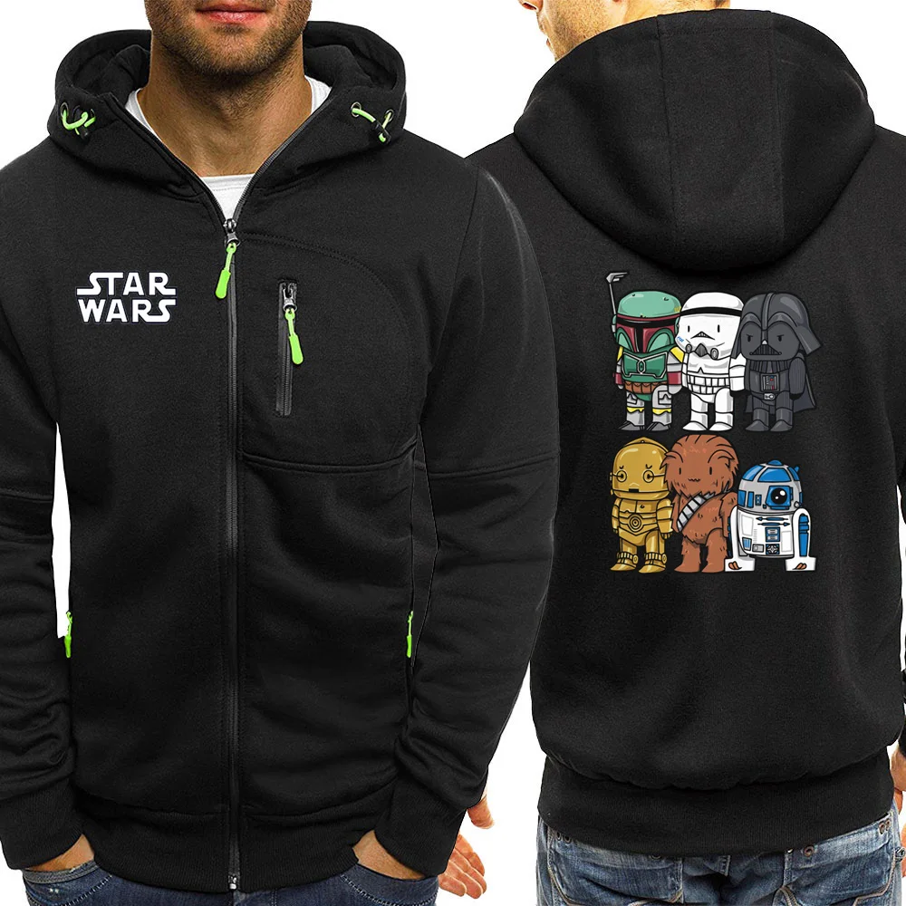 Star толстовки Star WARS Новая Осенняя уличная Мужская толстовка на молнии Harajuku куртка в стиле аниме мужское повседневное пальто хип-хоп спортивный костюм