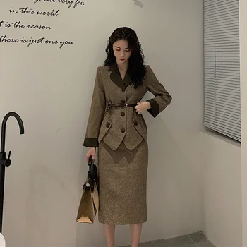 

Women's Suit 2 Pieces Set Formal Suits Womens Sexy Sheath Mini Dress Jacket Casual Coat Office Wear Jacket Dress Sets Blazer