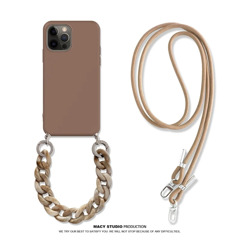 Custodia per telefono con cordino per tracolla, a gradiente con 4 angoli antiscivolo in TPU, adatta per IPhone16 ProMax | SHEIN ALIA