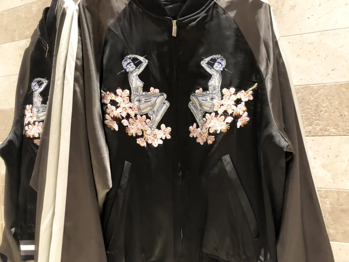 Пустая горная база Вишневый динозавр тонкая вышивка бейсбольная форма оверсайз Повседневная Свободная модная мужская и женская куртка
