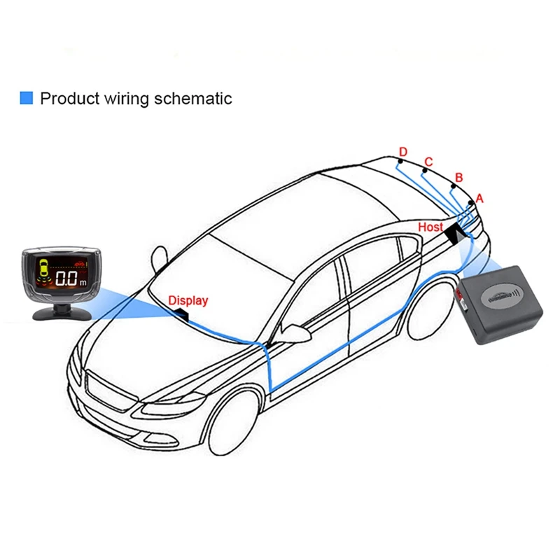 Парковочный радар для автомобиля lcd/светодиодный/Buzz парковочные датчики с 4 датчиками обратный резервный дисплей Парковка-Радар монитор детектор системы 16,5 мм