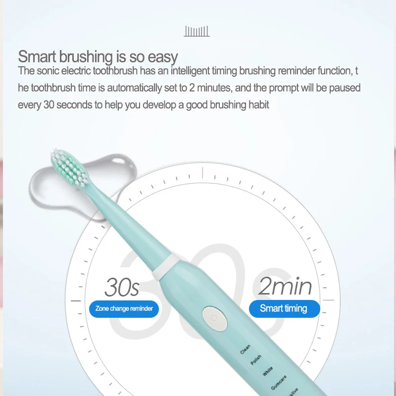 XINCHEN USB Charging Tooth Brushes 5-Speed Adjustment Sonic Vibration Waterproof Adult Whitening Electric Toothbrush XINCHEN USB Charging Tooth Brushes 5-Speed Adjustment Sonic Vibration Waterproof Adult Whitening Electric Toothbrush