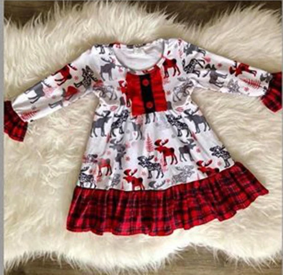 Girl Dress Cute Toddler Baby Girls Kids Winter Princess Christmas Dress Party Dresses Outfits Size 2-6T