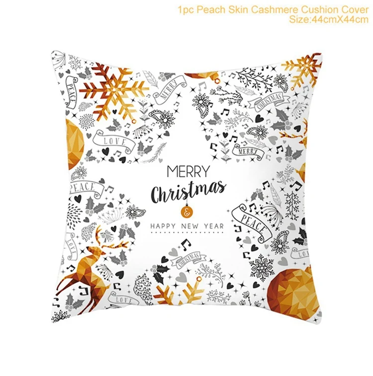 Christmas style 3 1 шт 45x45 см веселое Рождество Чехлы для подушек декоративные Рождество хлопок голова оленя Рождество счастливый год подушка для сиденья - Цвет: Christmas style 3