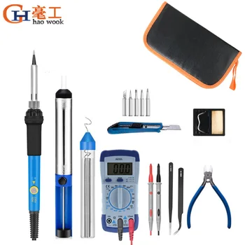 

Electric Soldering Iron Set Adjustable Temperature Solder Iron 60W Rework Station Heat Pencil Welding Repair Welding Tools
