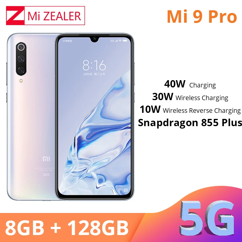 

Original Xiaomi Mi 9 Pro 5G Snapdargon 855 Plus 8GB RAM 128GB ROM 48MP AI Camera 4000 mAh Battery Smartphone
