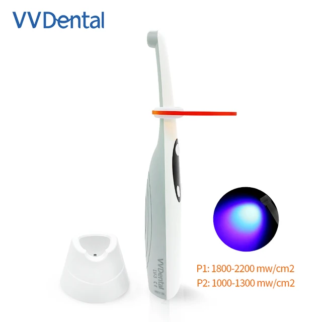 VVDental Wireless LED Curing Lamp 2200mW/c㎡ Led Resin Cure Light Resina Lampara Led Fotocurado Dental Curing Light