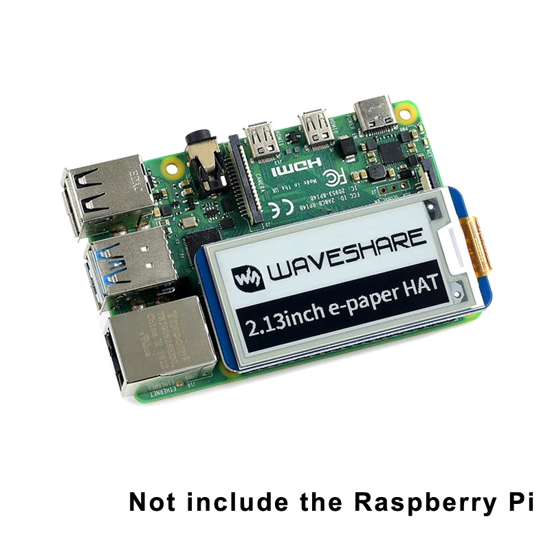 Chapéu de E-papel Raspberry pi com Resolução de 250x122 Tela E-ink de 2.13 Polegadas Arduino para Jetson Nano Arduino Stm32 Acessórios p/ quadro de demonstração - Imagem 6