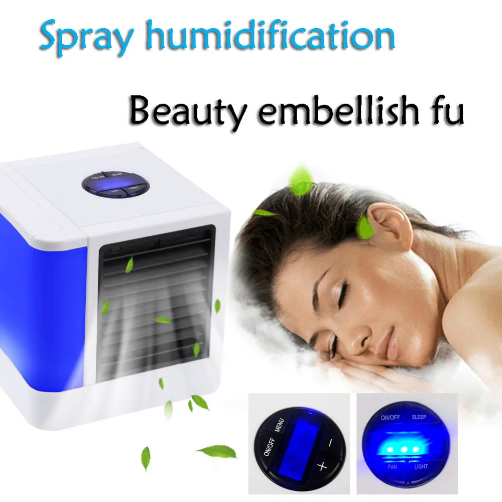 3rd Generation 7 Colors Mini Air Conditioner Artic Air Cooler LED LCD Timer USB Personal Space Cooler Fan Air Cooling Fan Device (1)
