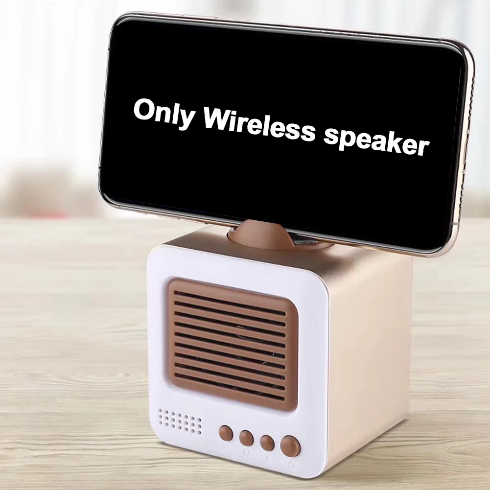 Портативная ретро-форма TV U Disk Bluetooth 5,0 tf-карта, Высококачественная домашняя кнопка, Универсальный мини-антиосенний подарок, беспроводной динамик