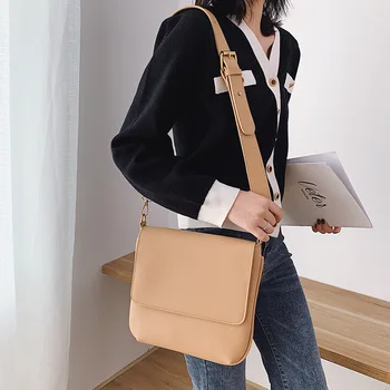 

New Style Large-Volume Simple Single-shoulder Bag for Women Solid Color Women's Shoulder Toth Large Bag