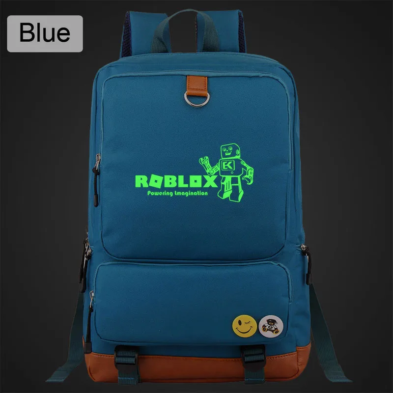 ROBLOX, повседневный холщовый женский рюкзак, светящийся, однотонный, простой, для мужчин, для студентов, школьная сумка, mochila mujer, для улицы, дорожные сумки