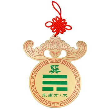 

House Corner Fillet Pure Lucky Bat Copper Plate Feng Shui Ornaments Pendant Card Bagua The Eight Trigrams mirror Home Decor